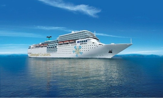 Costa NeoRomantica So soll die Costa NeoRomantica bei Celestyal aussehen. Grafik: Celestyal Cruises