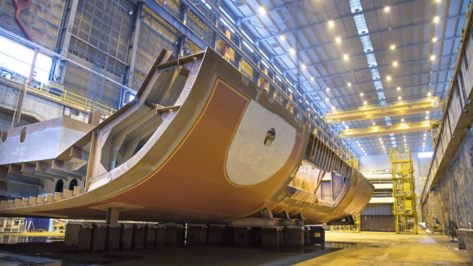 SH VEGA Baustart Helsinki Baustart für Expeditionsschiff SH Vega. Foto: Swan Hellenic